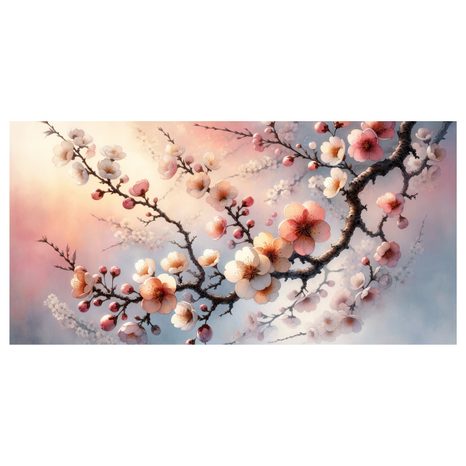 OBRAZ ROZKVETLÁ SAKURA - OBRAZY KVĚTŮ - OBRAZY