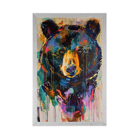 PLAKÁT MEDVĚD S IMITACÍ MALBY - MEDVĚDI - PLAKÁTY