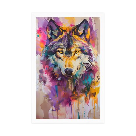 POSTER WOLF ALS GEMÄLDE-NACHAHMUNG - WÖLFE - POSTER