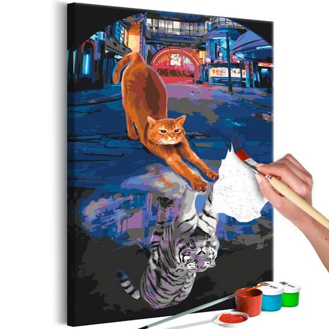 PICTURE PAINTING BY NUMBERS ANIMALS IN THE CITY