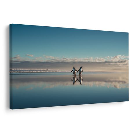 OBRAZ TUČŇÁCI NA KLIDNÉM POBŘEŽÍ - OBRAZY MOŘE A PLÁŽ - OBRAZY