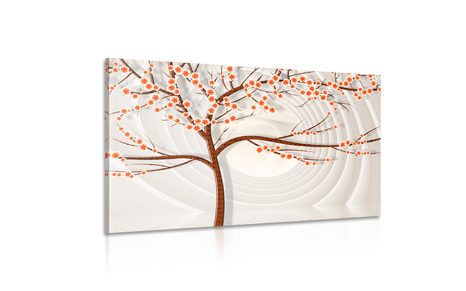 CANVAS PRINT MODERN TREE ON AN ABSTRACT BACKGROUND - ABSTRACT PICTURES - PICTURES