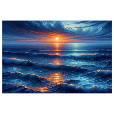 OBRAZ ZÁPAD SLUNCE NAD OCEÁNEM - OBRAZY VÝCHOD A ZÁPAD SLUNCE - OBRAZY