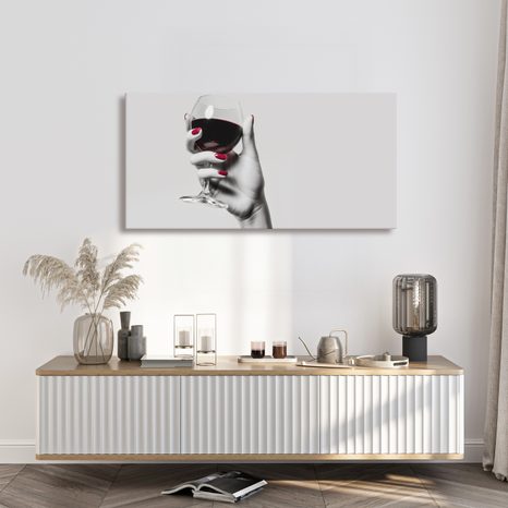 OBRAZ PŘÍPITEK ČERVENÝM VÍNEM - OBRAZY JÍDLA A NÁPOJE - OBRAZY