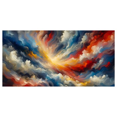 OBRAZ BOUŘLIVÉ NEBE V BARVÁCH - OBRAZY ABSTRAKTNÍ TVARY - OBRAZY