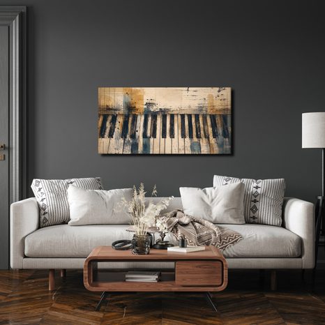 WANDBILD MUSIKALISCHE HARMONIE IN FARBEN - MUSIKBILDER - BILDER