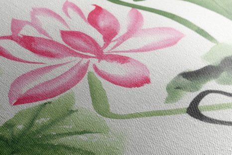 OBRAZ AKVARELOVÝ LOTOSOVÝ KVĚT - OBRAZY KVĚTŮ - OBRAZY