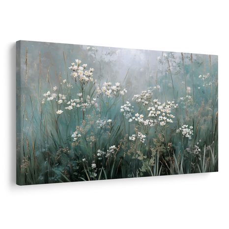 WANDBILD ZARTE BLÜTEN IM NEBEL - BILDER BLUMEN - BILDER