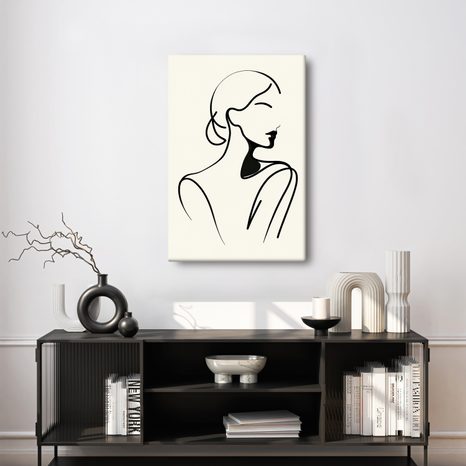 OBRAZ ŽENA V MINIMALISTICKÝCH LINIÍCH - OBRAZY ŽENY - OBRAZY
