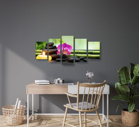 5-DÍLNÝ OBRAZ FENG SHUI ZÁTIŠÍ - OBRAZY FENG SHUI - OBRAZY