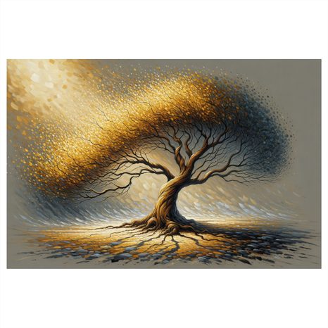 OBRAZ ZLATÝ STROM ŽIVOTA VE VĚTRU - OBRAZY STROMY ŽIVOTA - OBRAZY