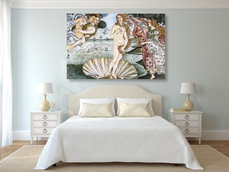 WANDBILD REPRODUKTION VON SANDRO BOTTICELLI - DIE GEBURT DER VENUS - BILDER VON MENSCHEN - BILDER