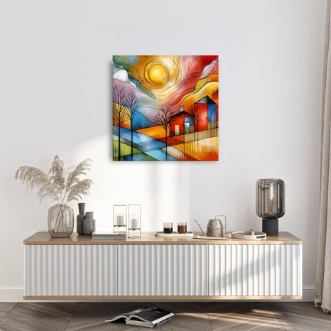 OBRAZ ULICE V BARVÁCH - ABSTRAKTNÍ OBRAZY - OBRAZY