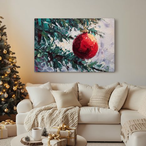 OBRAZ SVÁTEČNÍ OZDOBA NA STROMĚ - VÁNOČNÍ A ZIMNÍ OBRAZY - OBRAZY