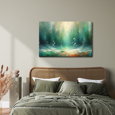 WANDBILD UNTERWASSERLEUCHTEN DER TRÄUME - WANDBILDER ABSTRAKTE FORMEN - BILDER