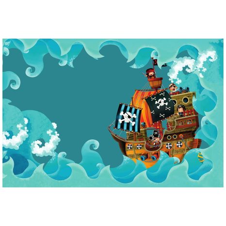 TAPETA PIRÁTSKÁ LOĎ NA MOŘI - DĚTSKÉ TAPETY - TAPETY