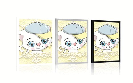 POSTER NEUGIERIGES KÄTZCHEN - TIERE - POSTER