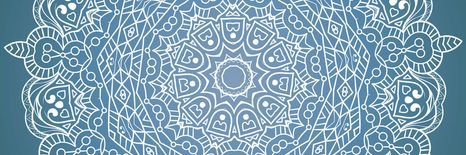 OBRAZ MEDITAČNÁ MANDALA NA MODROM POZADÍ - OBRAZY FENG SHUI - OBRAZY