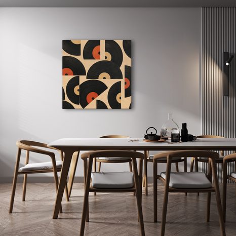 WANDBILD MUSIKALISCHE RETRO-SYMPHONIE - MUSIKBILDER - BILDER