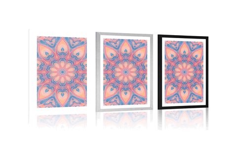 POSTER WITH MOUNT HYPNOTIC MANDALA - FENG SHUI - POSTERS