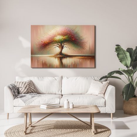 TABLEAU SUR TOILE – ARBRE DE VIE EN COULEURS - TABLEAUX - 🔥 VENTE TOTALE