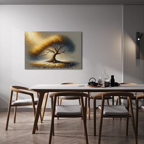 OBRAZ ZLATÝ STROM ŽIVOTA VE VĚTRU - OBRAZY STROMY ŽIVOTA - OBRAZY