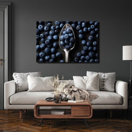 OBRAZ BORŮVKY NA LŽÍCI - OBRAZY JÍDLA A NÁPOJE - OBRAZY