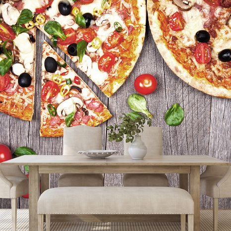 FOTOTAPETA PIZZA - TAPETY JÍDLA A NÁPOJE - TAPETY