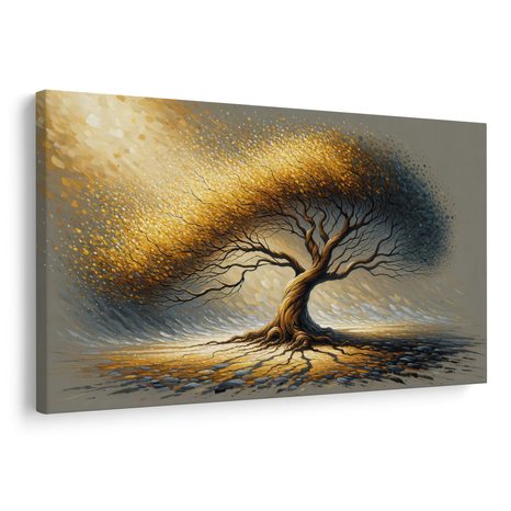 OBRAZ ZLATÝ STROM ŽIVOTA VE VĚTRU - OBRAZY STROMY ŽIVOTA - OBRAZY
