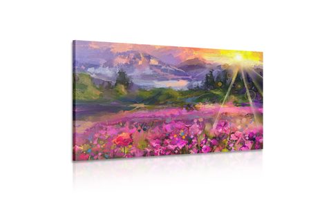 SLIKA ŠARENI PEJZAŽ - ULJE NA PLATNU - SLIKE PRIRODE I KRAJOLIKA - SLIKE