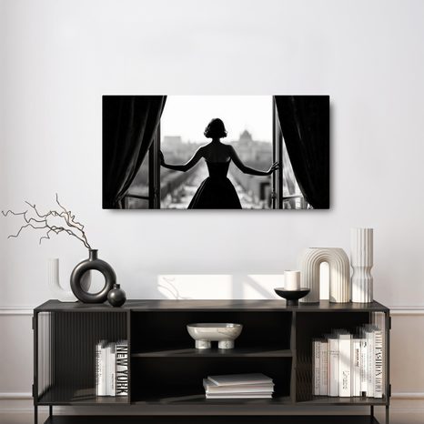 OBRAZ ELEGANCE A VÝHLED NA MĚSTO - OBRAZY ŽENY - OBRAZY