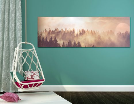 TABLOU CEAȚĂ DEASUPRA PĂDURII - TABLOU NATURĂ ȘI PEISAJE NATURALE - TABLOURI