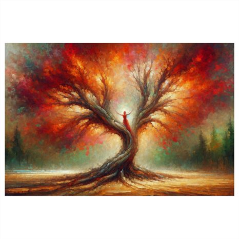 OBRAZ PODZIMNÍ STROM ŽIVOTA V ZÁŘI - OBRAZY STROMY ŽIVOTA - OBRAZY