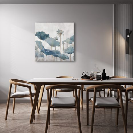 WANDBILD RUHIGE WASSERPFLANZEN - BILDER BLUMEN - BILDER
