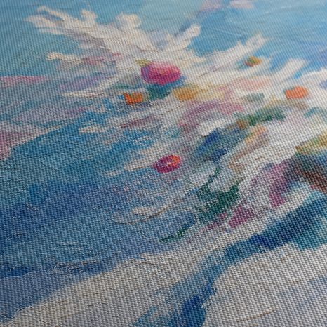 OBRAZ VÁNOČNÍ STROMEK V ZASNĚŽENÉ KRAJINĚ - VÁNOČNÍ A ZIMNÍ OBRAZY - OBRAZY