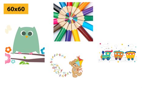 SET OBRAZŮ V HRAVÉM PROVEDENÍ - SESTAVY OBRAZŮ - OBRAZY