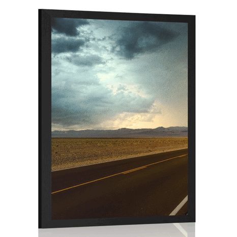 POSTER ROAD IN THE MIDDLE OF THE DESERT - NATURE - POSTERS