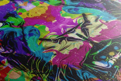 WANDBILD BUNTFARBIGES RAUBTIER - POP-ART-BILDER - BILDER