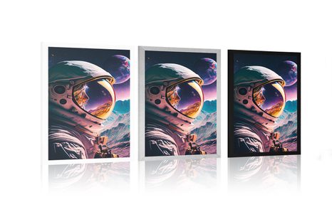 PLAKÁT TAJUPLNÝ PROFIL KOSMONAUTA - ASTRONAUTI - PLAKÁTY