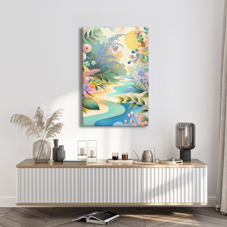 WANDBILD BLUMENLANDSCHAFT - BILDER BLUMEN - BILDER