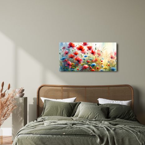 KÉP VIRÁGZÓ PIPACS- ÉS BÚZAVIRÁGMEZŐ - MEZŐT, RÉTET ÁBRÁZOLÓ KÉPEK - KÉPEK