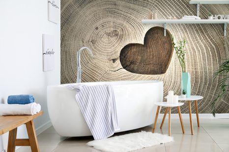 SELBSTKLEBENDE TAPETE SYMBOL DER LIEBE AUF HOLZ - SELBSTKLEBENDE TAPETEN - TAPETEN