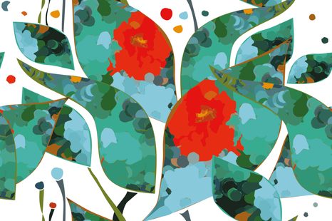 SAMOLEPÍCÍ TAPETA ZAHRADNÍ ABSTRAKCE - SAMOLEPÍCÍ TAPETY - TAPETY