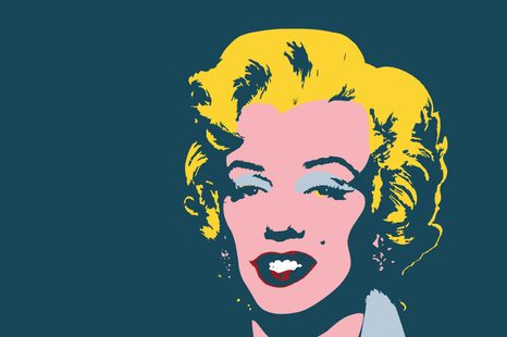 TAPETE MARILYN MONROE IM POP-ART-DESIGN - POP-ART-TAPETEN - TAPETEN