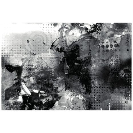 CARTA DA PARATI AUTOADESIVA – PITTURA GRAFICA IN BIANCO E NERO - CARTA DA PARATI AUTOADESIVE - CARTA DA PARATI