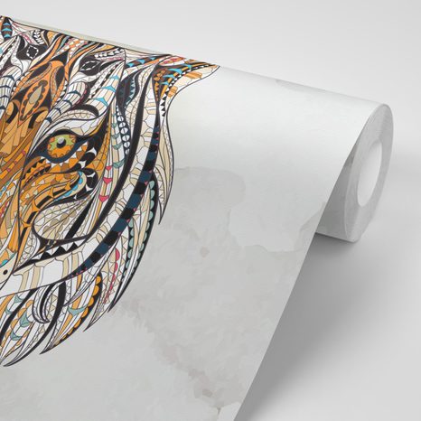 CARTA DA PARATI – TIGRE IN STILE MODERNO - CARTA DA PARATI ANIMALI - CARTA DA PARATI