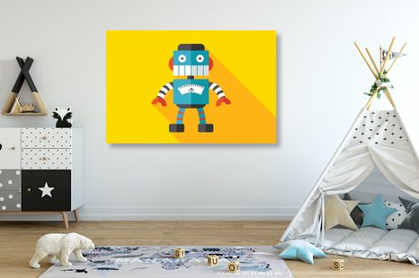 OBRAZ VESELÝ ROBOT - DĚTSKÉ OBRAZY - OBRAZY
