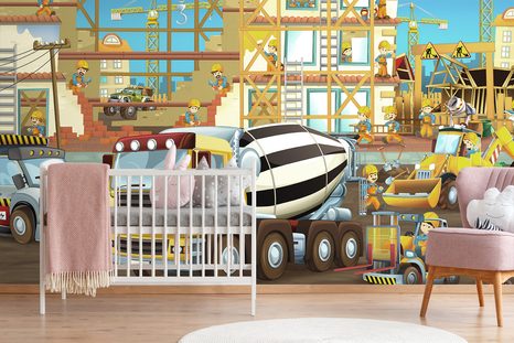 TAPETA STROJE NA STAVENISKU - TAPETY - 🔥 TOTÁLNY VÝPREDAJ