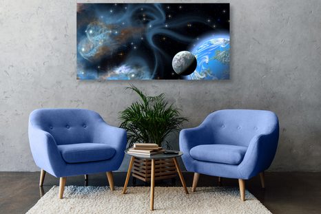 WANDBILD UNENDLICHE GALAXIE - BILDER VON UNIVERSUM UND STERNEN - BILDER