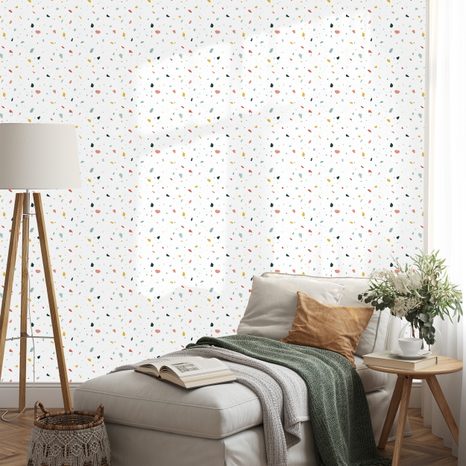 TAPETA BAREVNÉ PUNTÍKY NA BÍLÉM POZADÍ - ΤΑΠΕΤΣΑΡΊΑ ΜΕ ΣΧΈΔΙΑ - ΤΑΠΕΤΣΑΡΊΕΣ